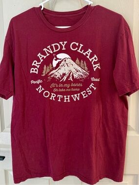 Brandy Clark Northwest Graphic Tee - Maroon country music unisex size Large